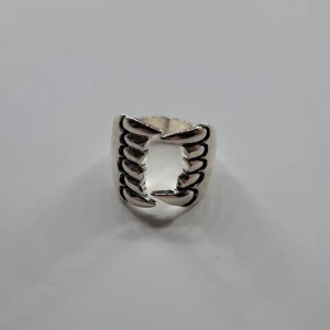 Silverfärgad ring med klodesign - Unik silverfärgad ring med en iögonfallande klodesign. Ringen har en öppen form som ger den ett modernt och edgy utseende. Perfekt för att ge din stil en extra touch av attityd. PRISET KAN DISKUTERAS