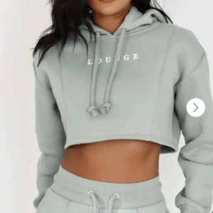 Croppad hoodie från Lounge - Storlek L men passar även M💓ej använd