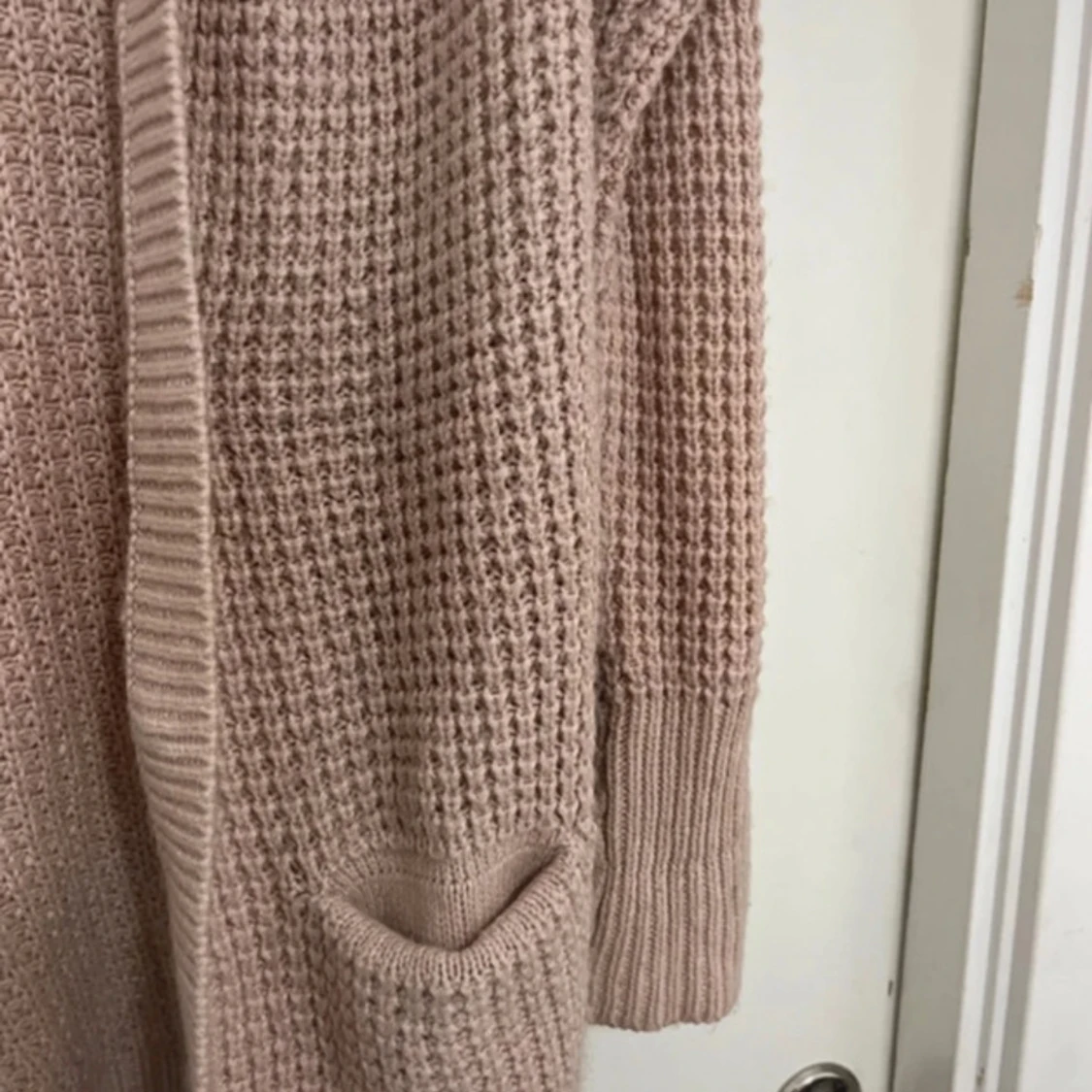 Beige stickad kofta från 157 - 91