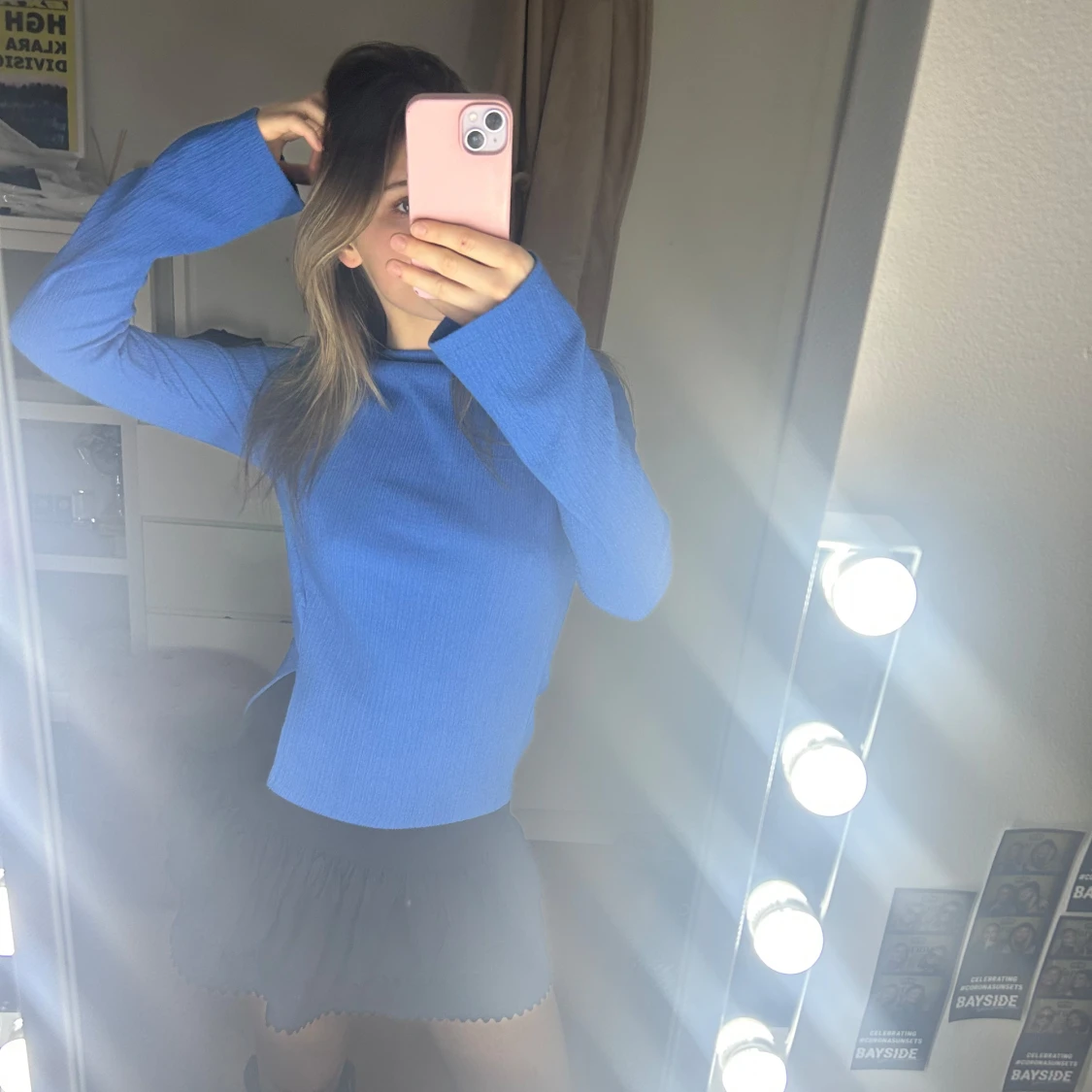 Blå långärmad tröja - 1