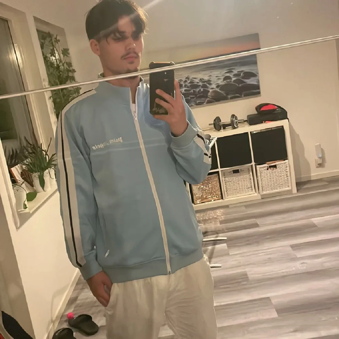 Ljusblå track jacket från Palm Angels - 90