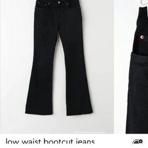Svarta lågmidjade bootcut jeans - Snygga svarta lågmidjade bootcut jeans från Gina tricot. Säljer för de kommer inte till användning 