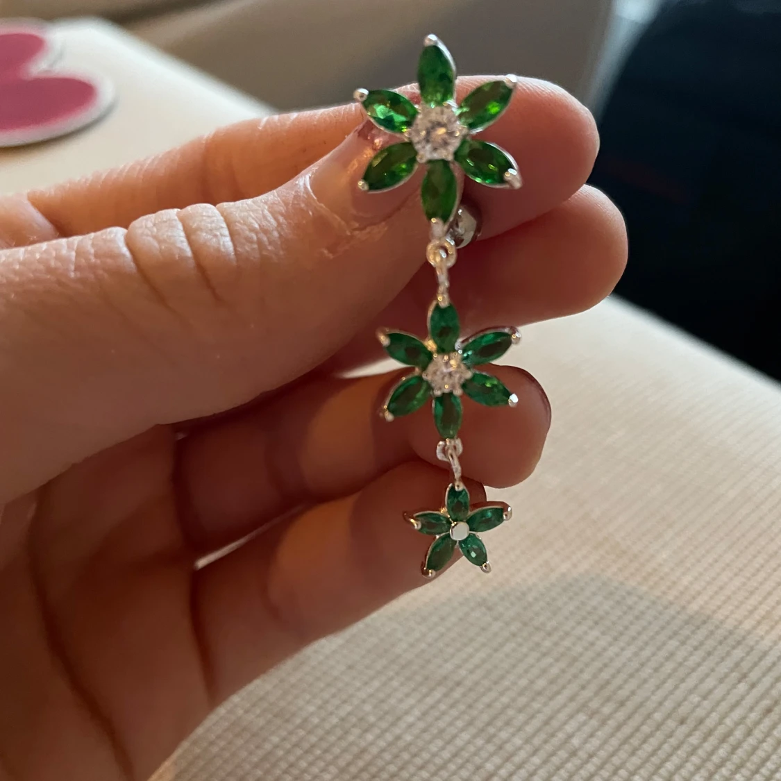 Gröna blommiga Navelpersing  - 91