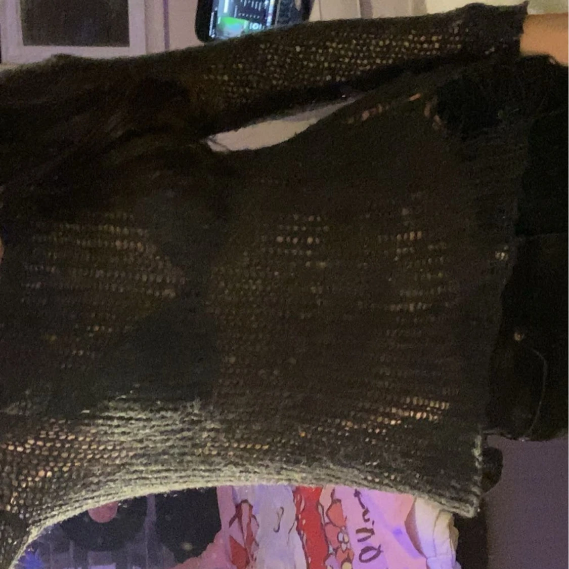 Grå stickad tröja - 90