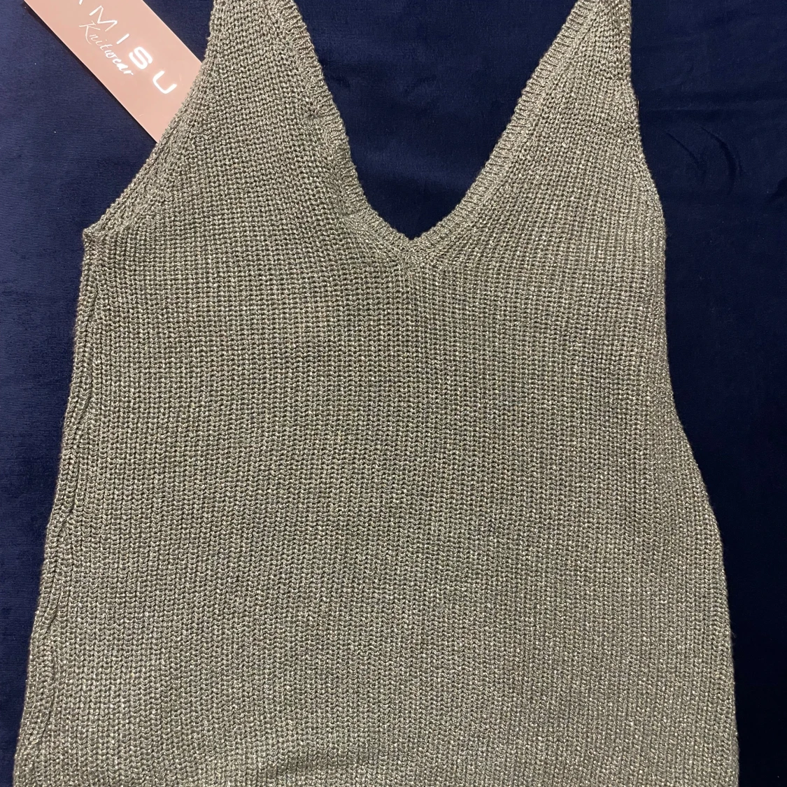 Grön stickad linnetopp från Amisu - 90