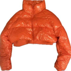 Röd pufferjacka  - Croped röd pufferjacka från zara. Står storlek L men skulle säga att det passar s-m. Aldrig änvänd och är i bra skickt.