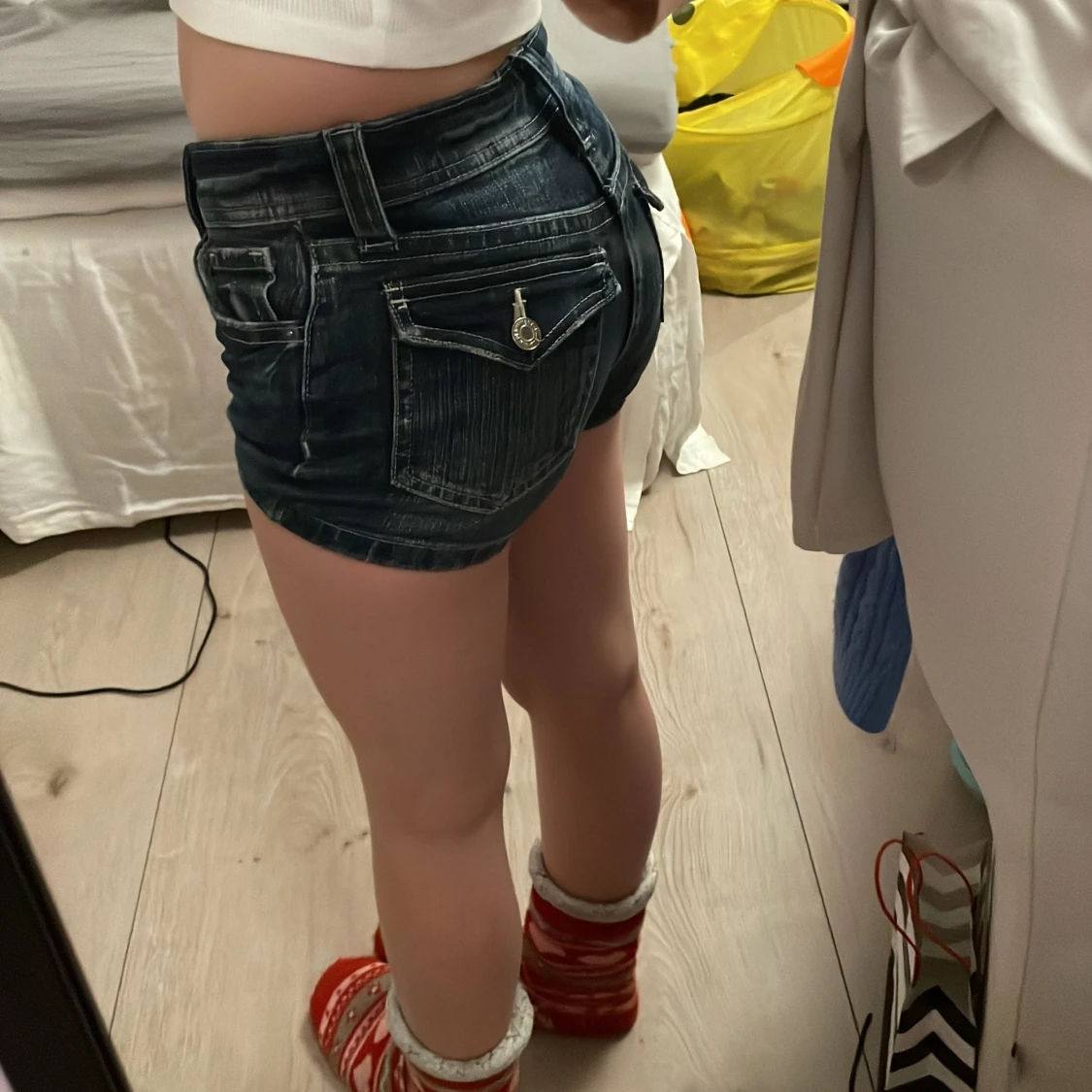 Mörkblå jeansshorts från H&M - 93