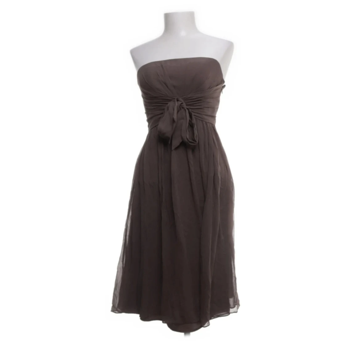 Brun cocktailklänning i äkta silke/siden.