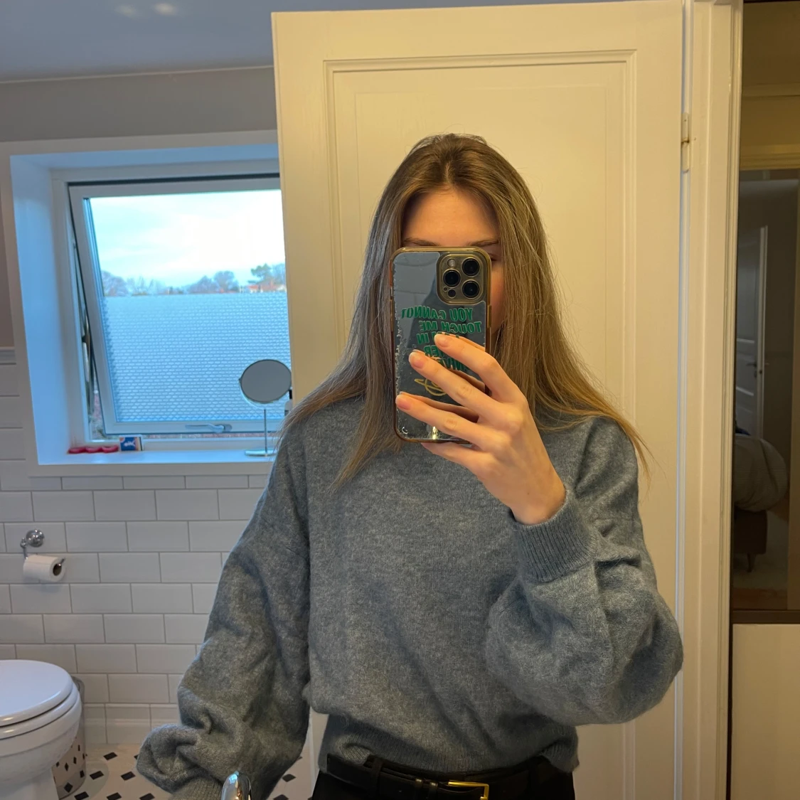 Blå stickad från samsoe - 90