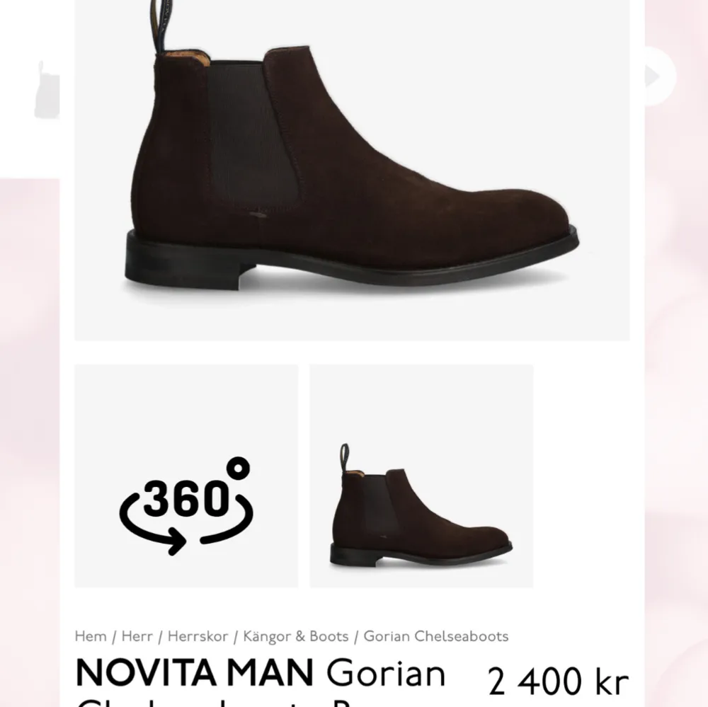 Oanvända herr boots i brun mocka med en snygg siluett. Skriv för fler bilder eller frågor, pris kan diskuteras.  Storlek: 42  Märke: Novita  Orginalpris: 2400kr  . Skor.