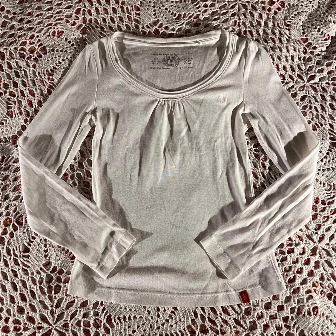 Vit långärmad topp