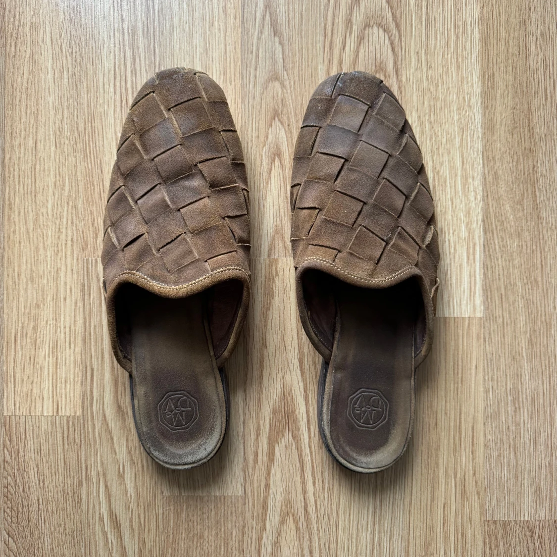 Bruna flätade loafers från Mariano Di Vaio