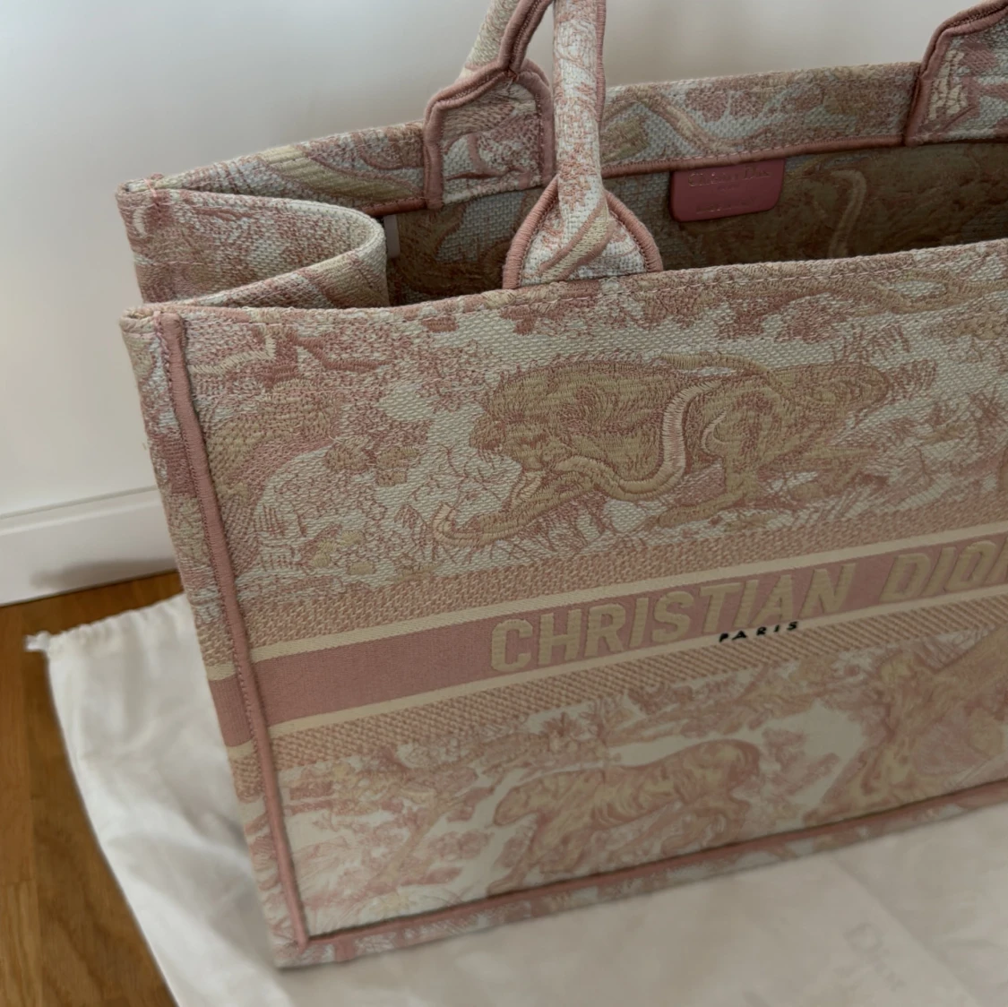 Beige och rosa shoppingväska - 1