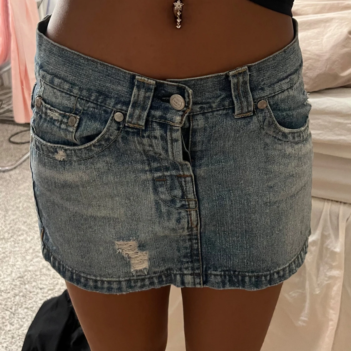 Blå jeanskjol från Abercrombie & Fitch