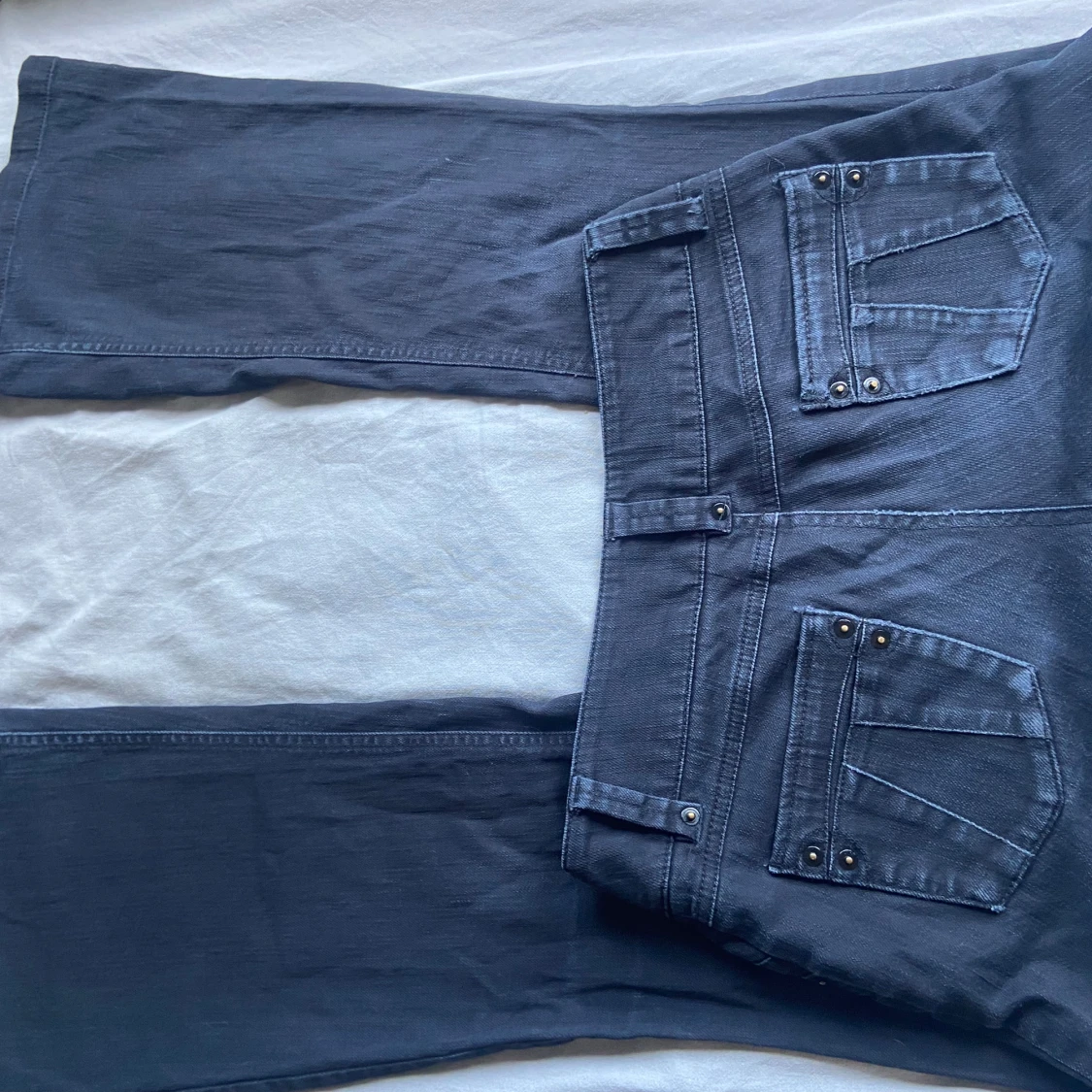 Svarta y2k bootcut jeans