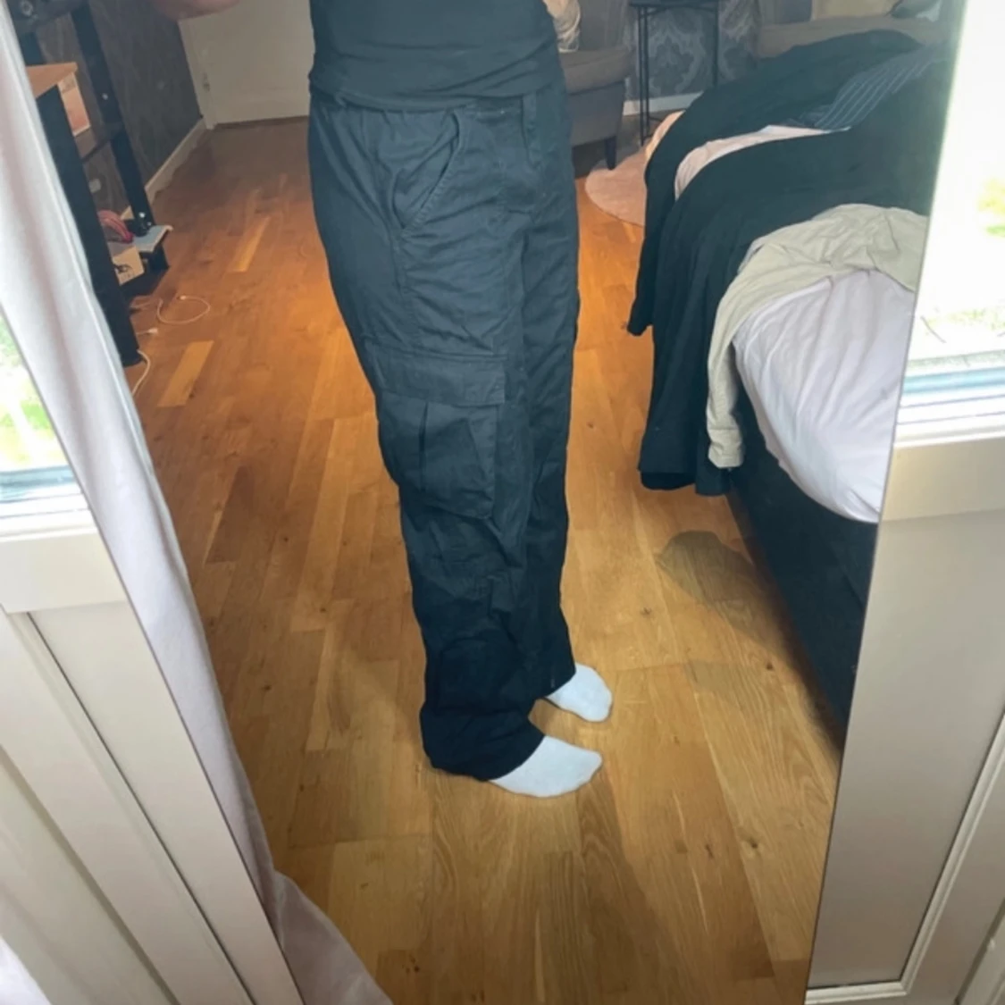 Svarta cargo pants - 90