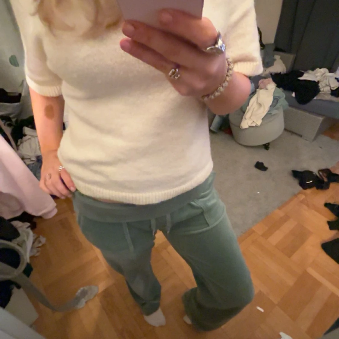 Gröna velourbyxor från Juicy Couture - 1