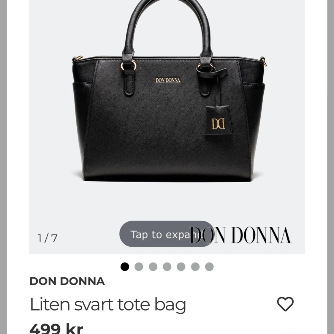 Svart tote bag från Don Donna