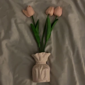 ljusrosa vas till blommor - jättefin coquette vas som man kan använda till blommor. 30 kr per styck (har 2 stycken) helt nya, priset kan diskuteras. OBS!! blommorna följer inte med