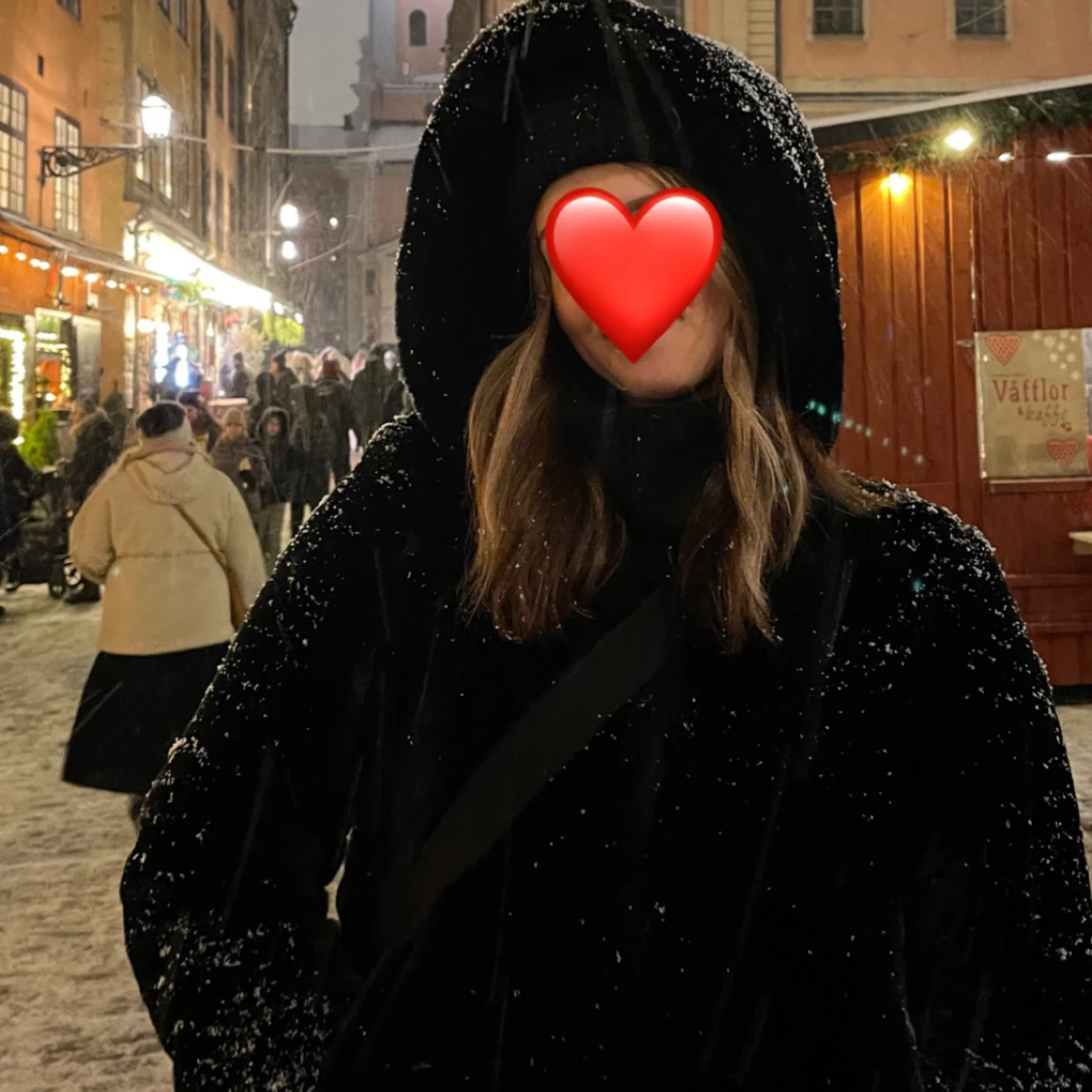 Svart pälsjacka från Zara