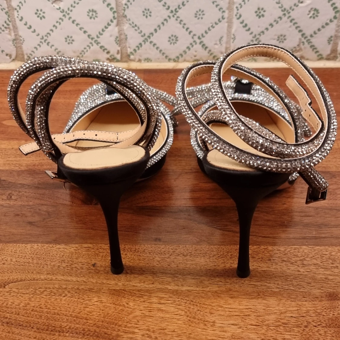 Mach & Mach glitter ribbon heels - 90
