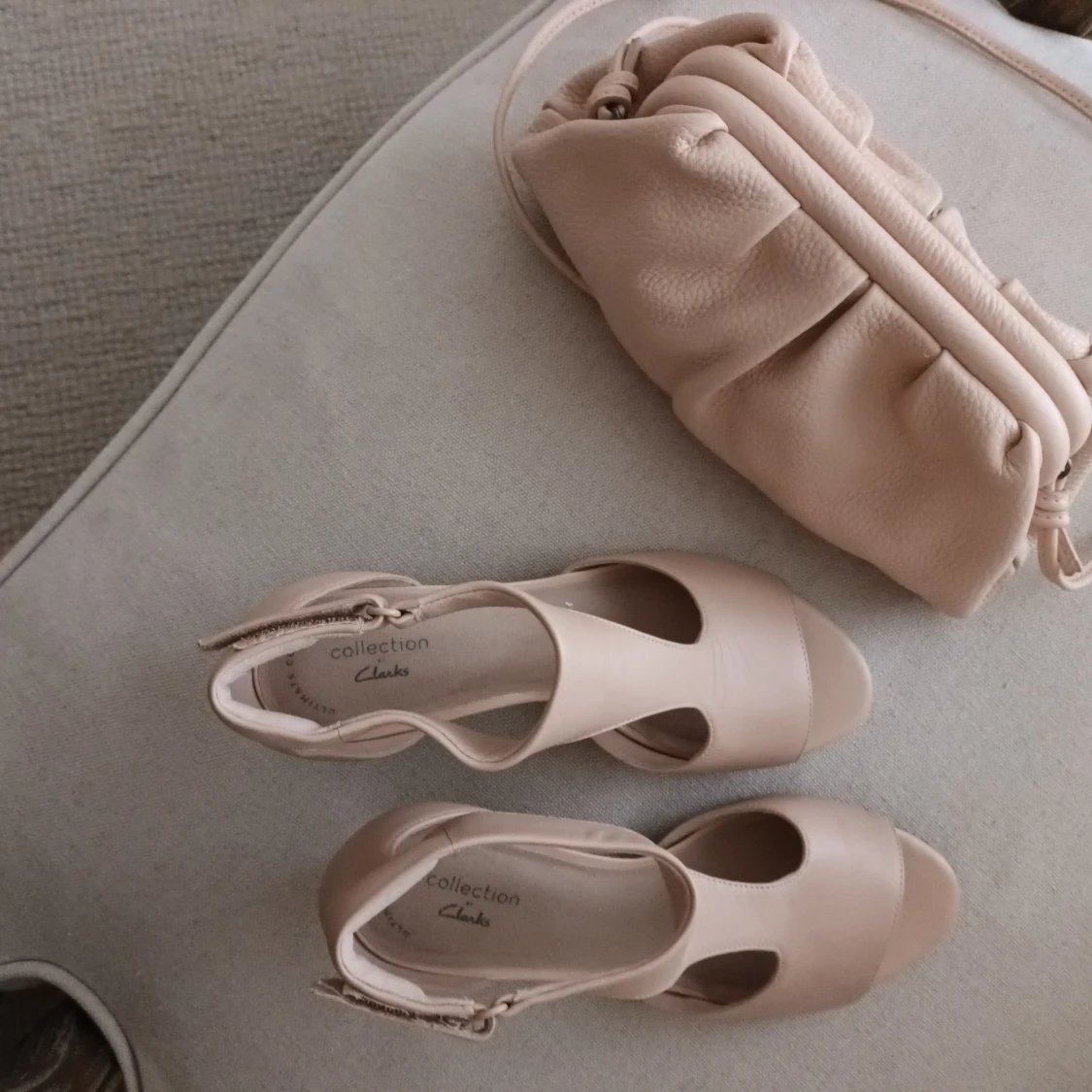 Clarks puderrosa klackskor i skinn 39,5. Nyskick. - 90