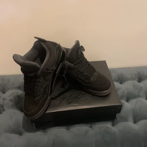 Jordan 4 black cat  - Säljer nu mina black cat i storlek 43 då jag knappt andvänt dom, skorna kommer i väldigt bra skicka med box tveka inte att fråga om du undrar något mer tar emot byten oxå det är bara och skriva 