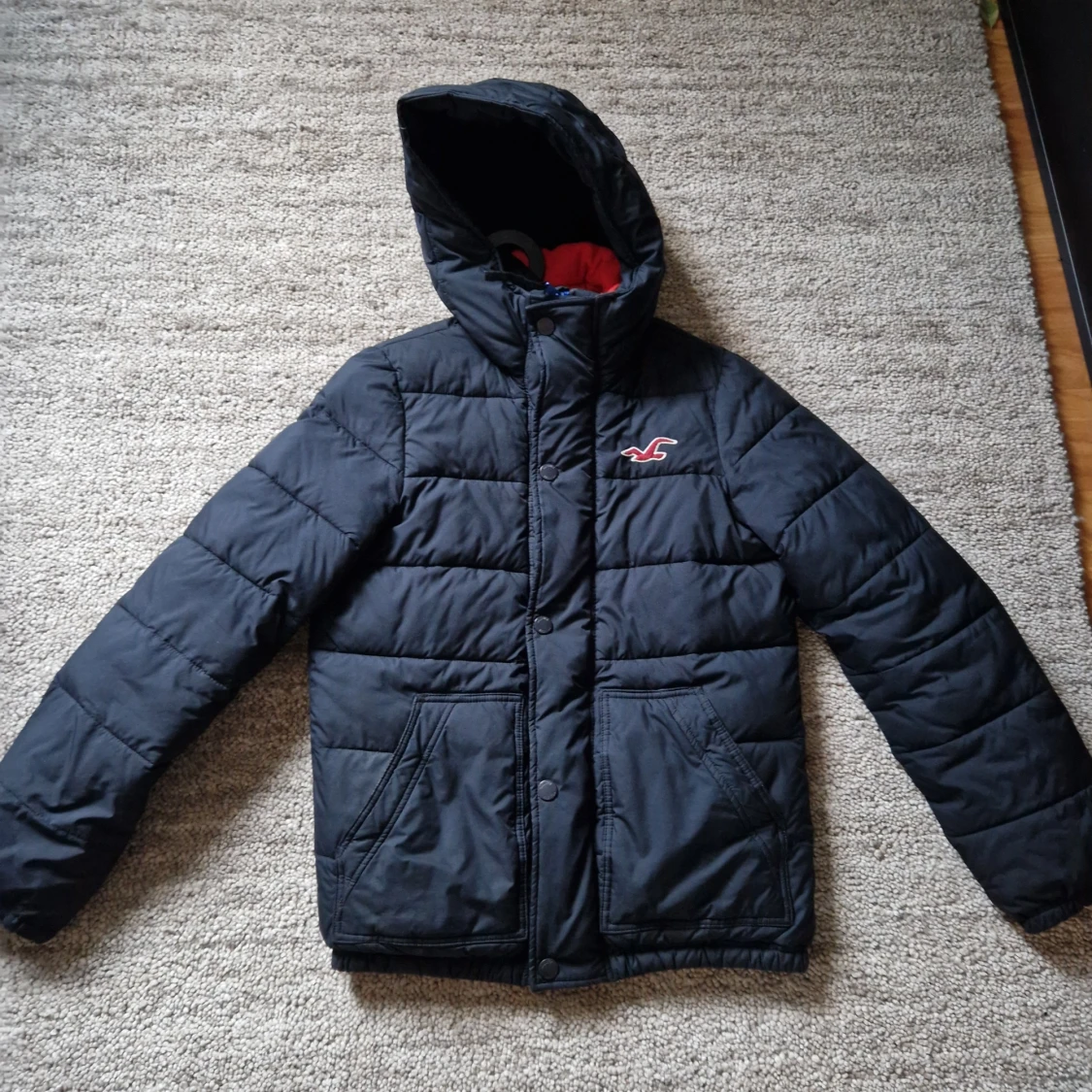 Svart pufferjacka från Hollister