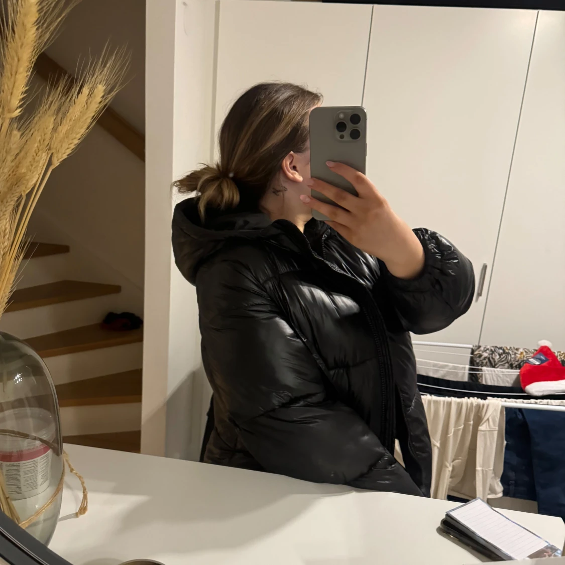 Glansig vinterjacka  - 90