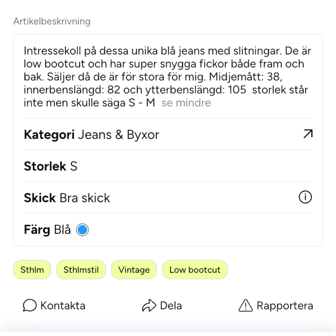 Blå jeans med slitningar - 4