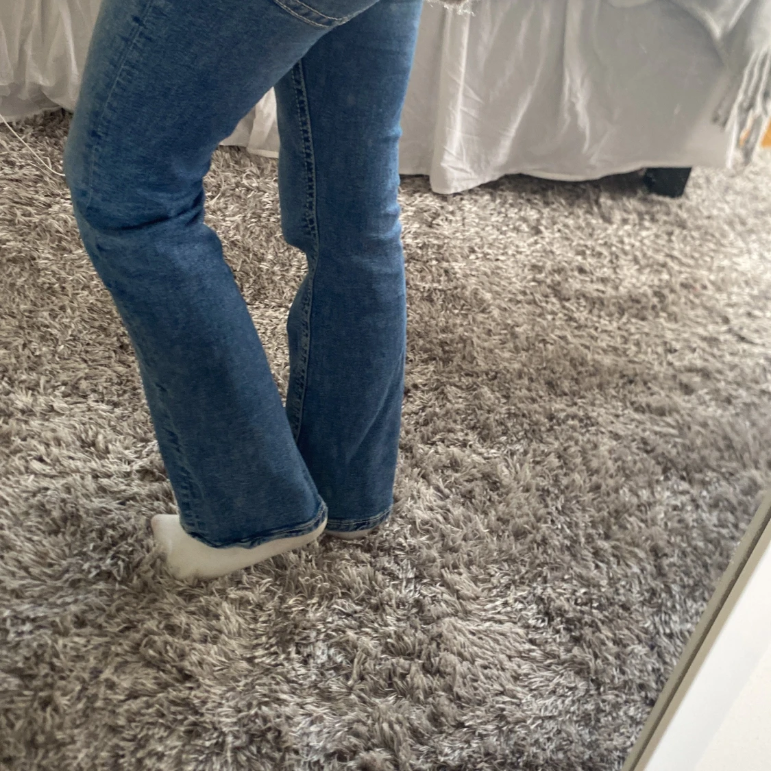 Blå jeans med bootcut - 3