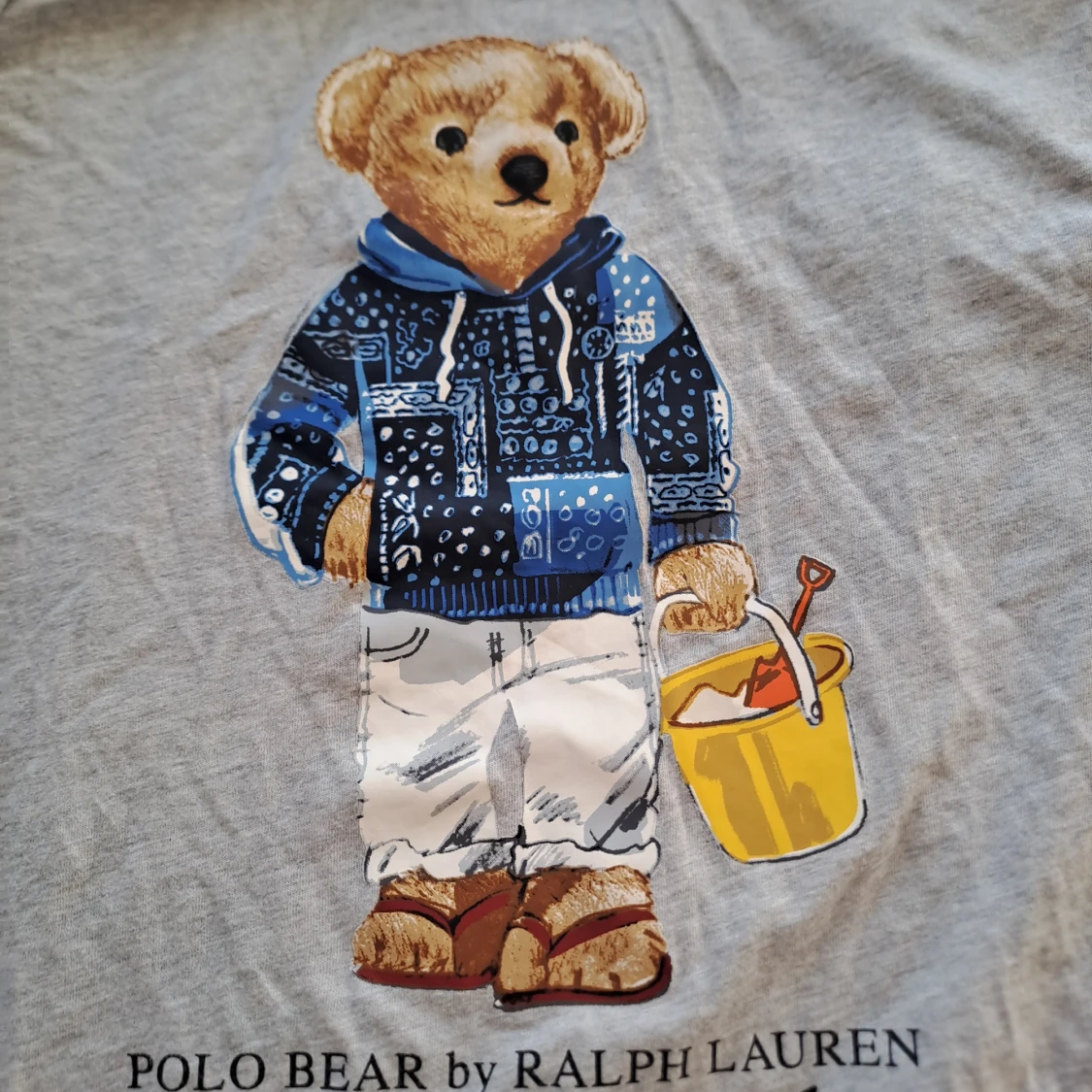 Grå hoodie med Polo Bear från Ralph Lauren - 3