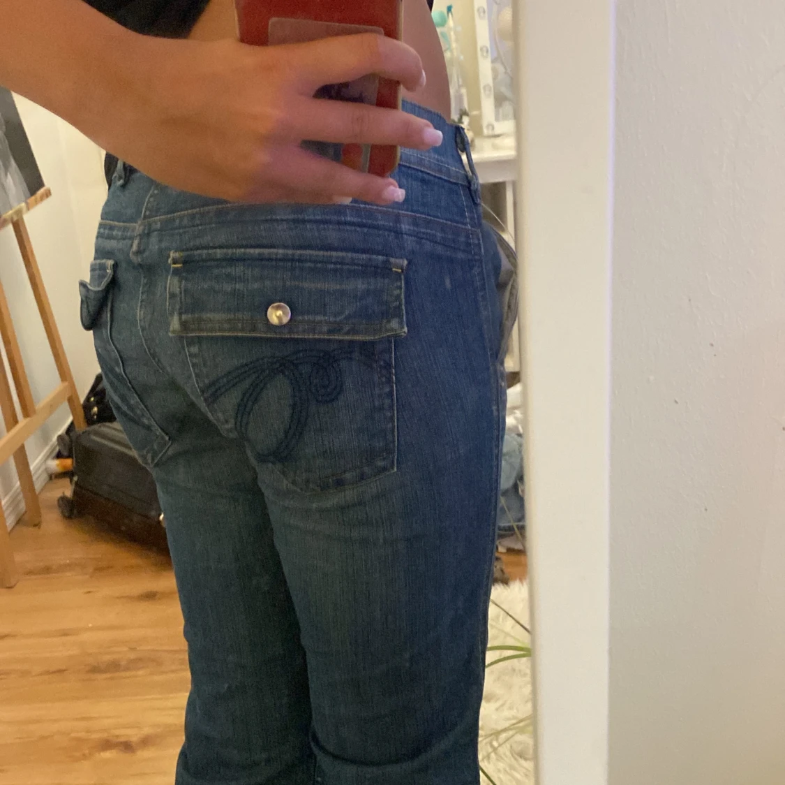  Vintage lågmidjade jeans 