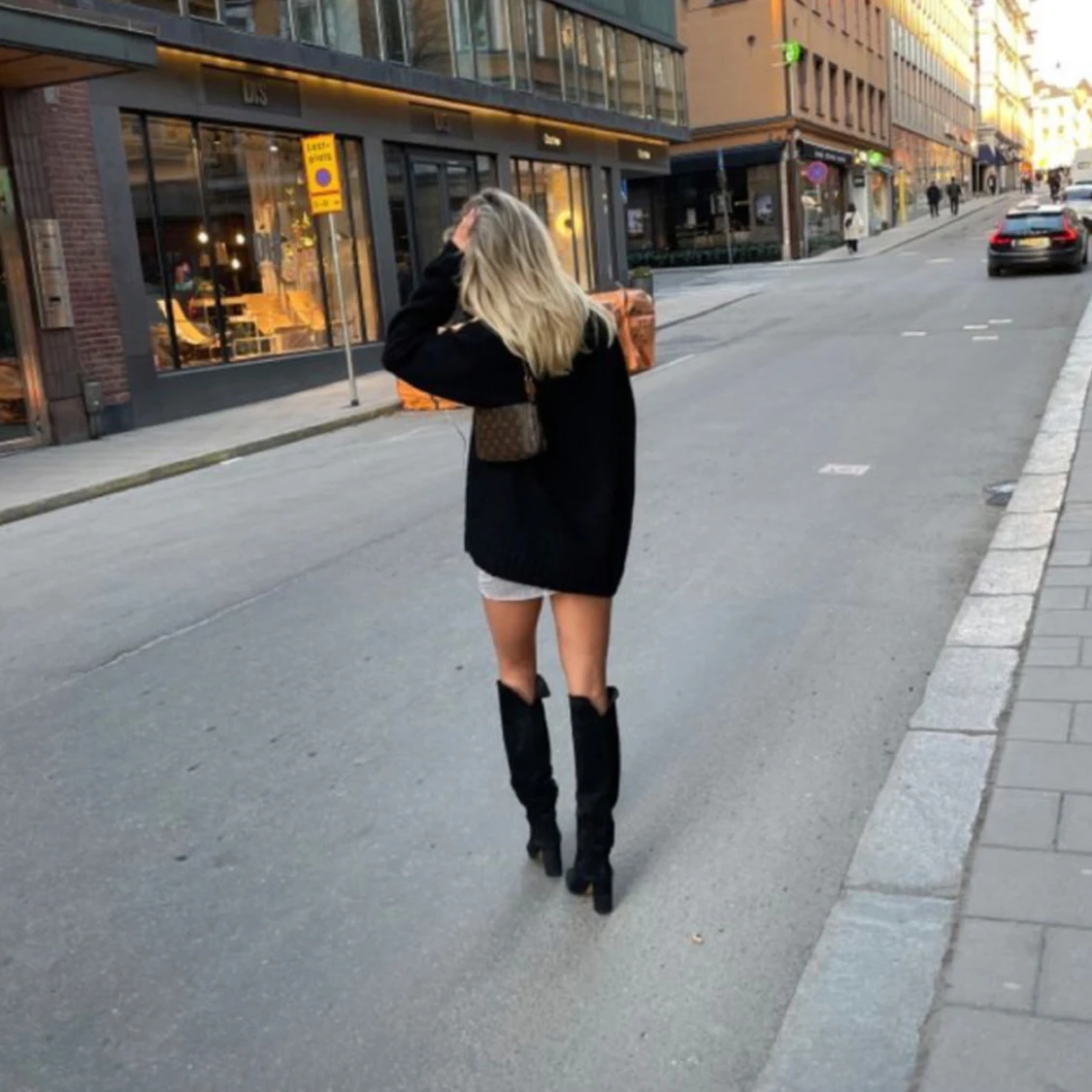 stickad tröja oversized  - 91