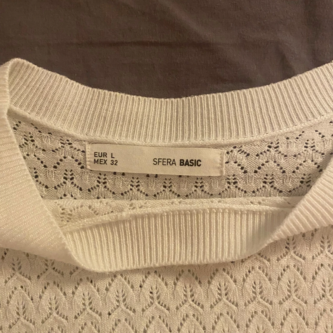 Vit stickad tröja från Sfera Basic - 91