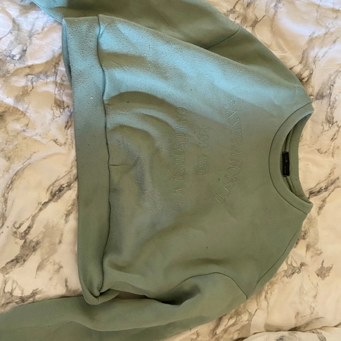 Mintgrön långärmad magtröja 