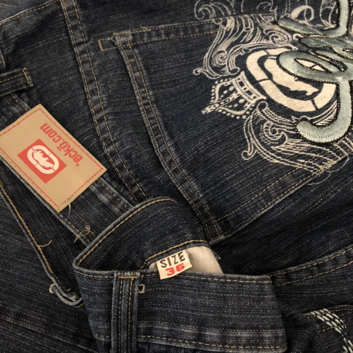 Vintage baggy Ecko jeans turkos - 91