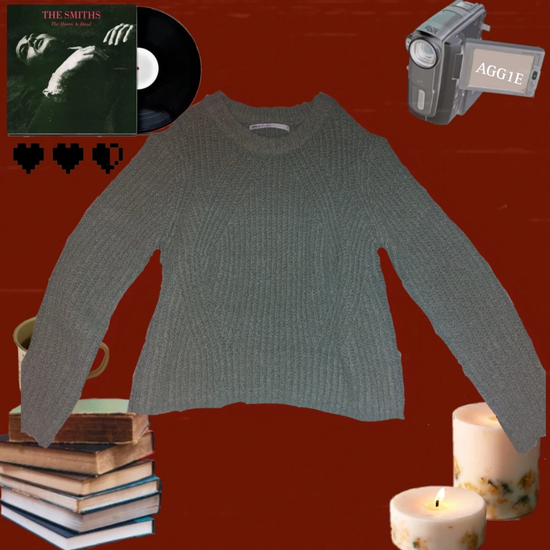 Grön stickad tröja från ONLY