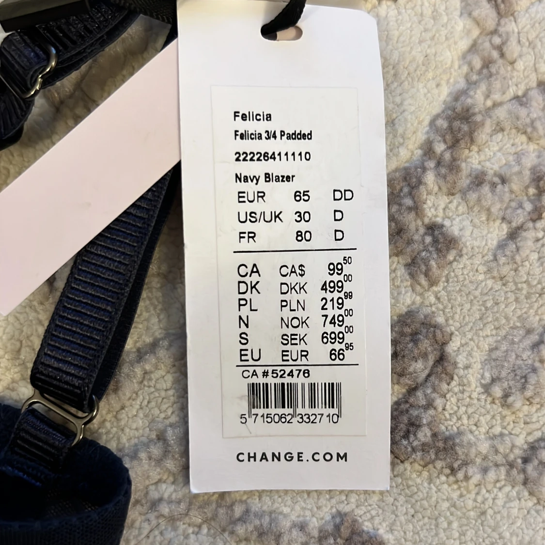 Mörkblå balconette bh från twilfit by change/Change - 2