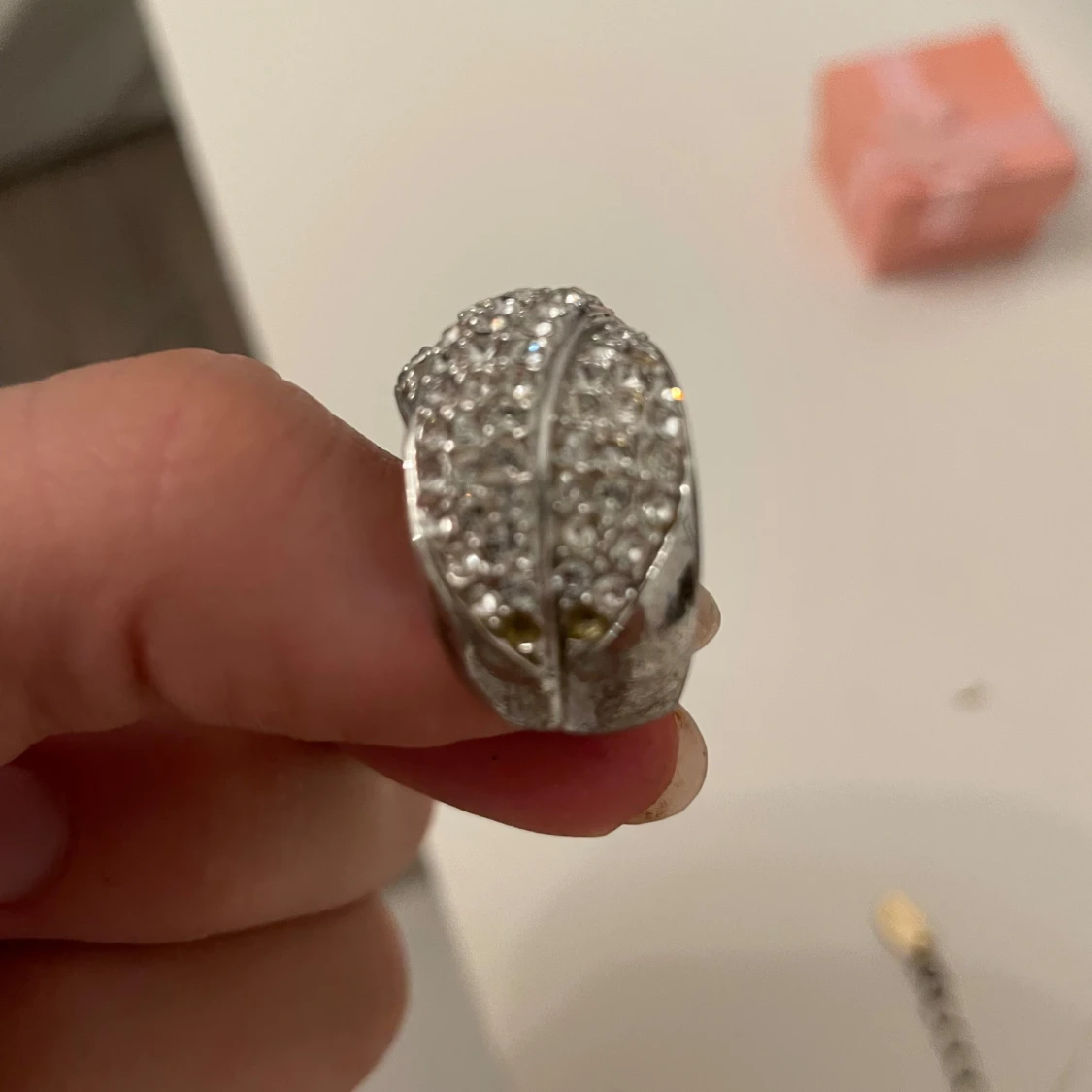 Glittrig silverring - 1