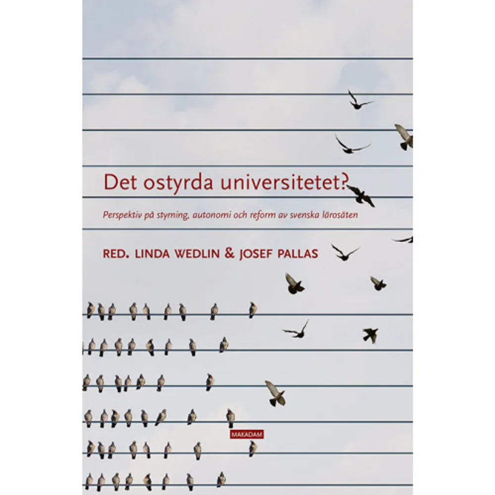 Universitet och högskolor, liksom andra organisationer, förväntas vara både styrbara och rationella för att möta samhällets och näringslivets krav på kunskap, tillväxt och innovation. Senare års reformer inom den högre utbildningen, främst den så kallade autonomireformen, har formaliserat denna bild av universiteten som självstyrande organisatoriska enheter. I den pågående styrningsdiskussionen är det makten över universitetens funktion och ordning som står på spel. Men vad innebär det att vara självständig och rationell, och hur tar det sig uttryck inom dagens moderna universitet? I denna antologi diskuterar tolv forskare inom företagsekonomi och statskunskap vad självständighet betyder och hur svenska universitet och högskolor organiserar sig för att vara självständiga och rationella organisationer. Svaret söker de genom att empiriskt spåra och analysera några av de organisatoriska uttrycken för självständighet och frihet på dagens svenska lärosäten. Därmed lyfts frågan om styrning av universitet bortom enskilda reformagendor och styrförsök. Författarna undersöker både svårigheterna att styra universitetens olika verksamheter genom policy och övergripande reformer, och de problem som det innebär att tänka sig universitet som i någon mån ostyrda. Kapitlen bygger på forskning om kollegialitet och linjestyrning, mätsystem och utvärderingar för intern organisering, liksom den ökade betydelsen av kommunikation och PR för att visa enhetlighet och sammanhållning mot externa intressenter. Med empiriskt grundad analys ger boken viktiga bidrag till diskussionen om universitetens organisation och styrning, idag och i framtiden. Redaktörerna Linda Wedlin och Josef Pallas är docenter i företagsekonomi vid Uppsala universitet.    Format Danskt band   Omfång 327 sidor   Språk Svenska   Förlag Makadam förlag   Utgivningsdatum 2017-03-31   Medverkande Linda Wedlin   Medverkande Josef Pallas   Medverkande Linda Wedlin   Medverkande Josef Pallas   Medverkande Shirin Ahlbäck Öberg   Medverkande Niklas Bomark   Medverkande Peter Edlund   Medverkande Lars Engwall   Medverkande Ulla Eriksson-Zetterquist   Medverkande Tina Hedmo   Medverkande Signe Jernberg   Medverkande Daniel Lövgren   Medverkande Kerstin Sahlin   Medverkande Elin Sundberg   ISBN 9789170612244  . Böcker.