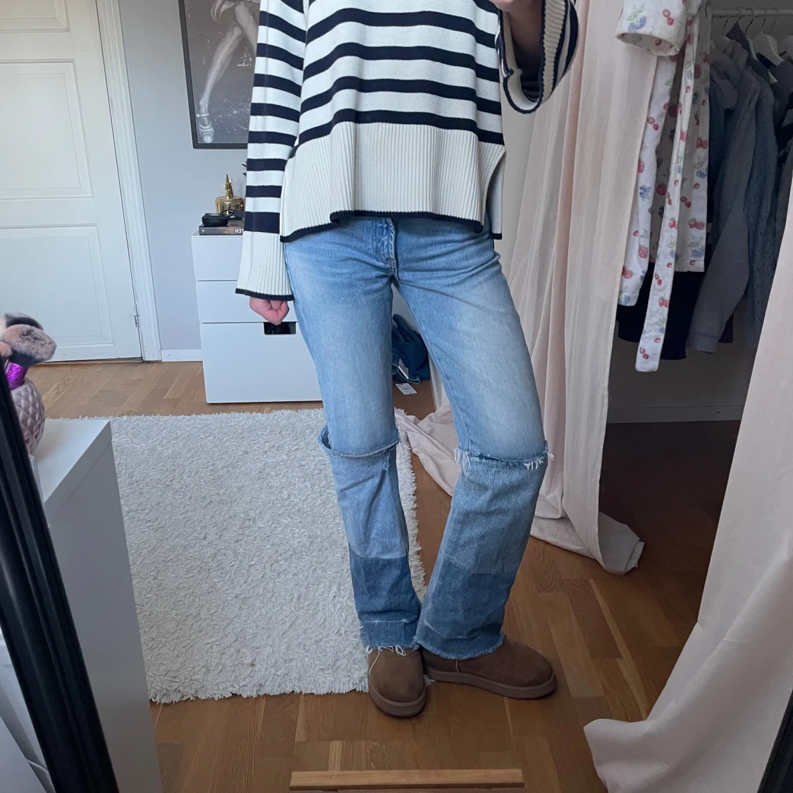 Blå bootcut jeans - 91