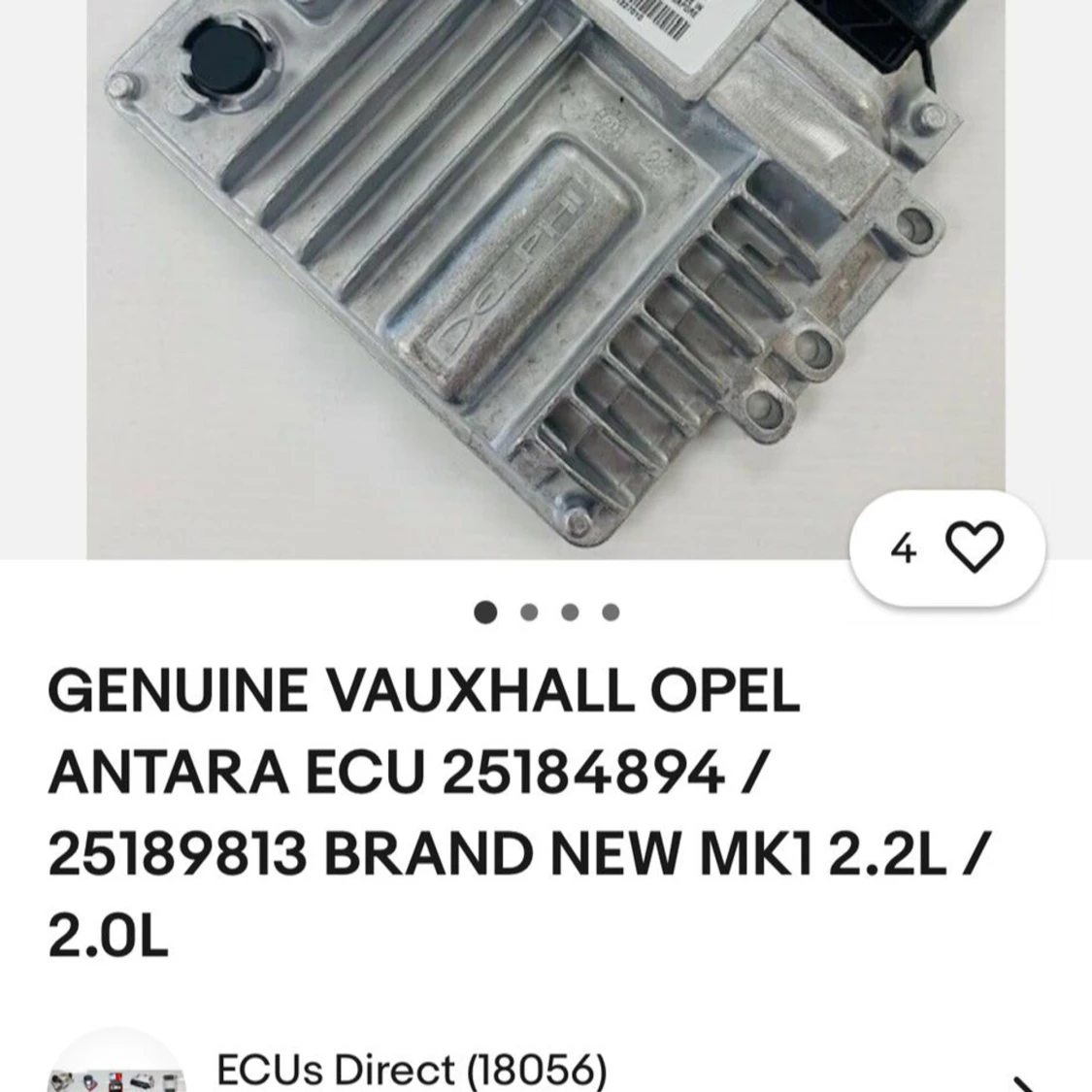 Genuine Vauxhall Opel Antara ECU - 1