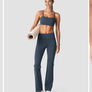 NIMBLE FLARED TIGHTS DARK DUSTY BLUE  - Helt oanvända däremot tagit bort prislapp 