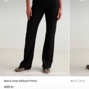 Svarta ribbade byxor från Aim'n - Aimn ribbed ease pants med prislapp kvar! Helt nya med andra ord. Fungerar både till vardags och träning och är så sköna! Säljes pga att de är för stora för mig.