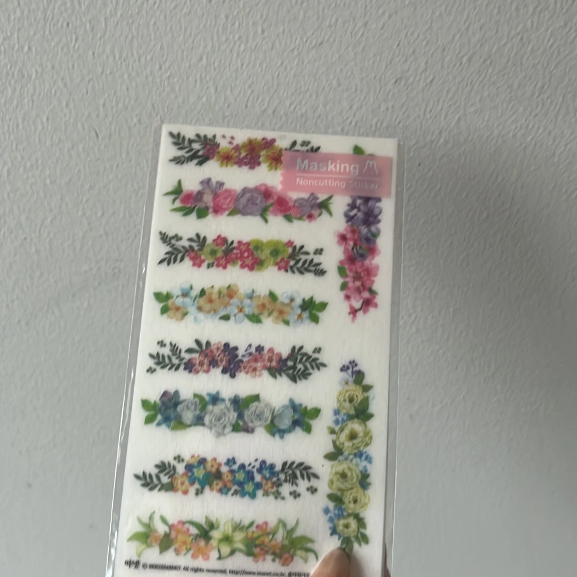 Blommiga maskeringstejp klistermärken