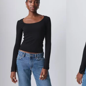 Svart topp - Långärmad topp från Gina tricot. Aldrig använd!