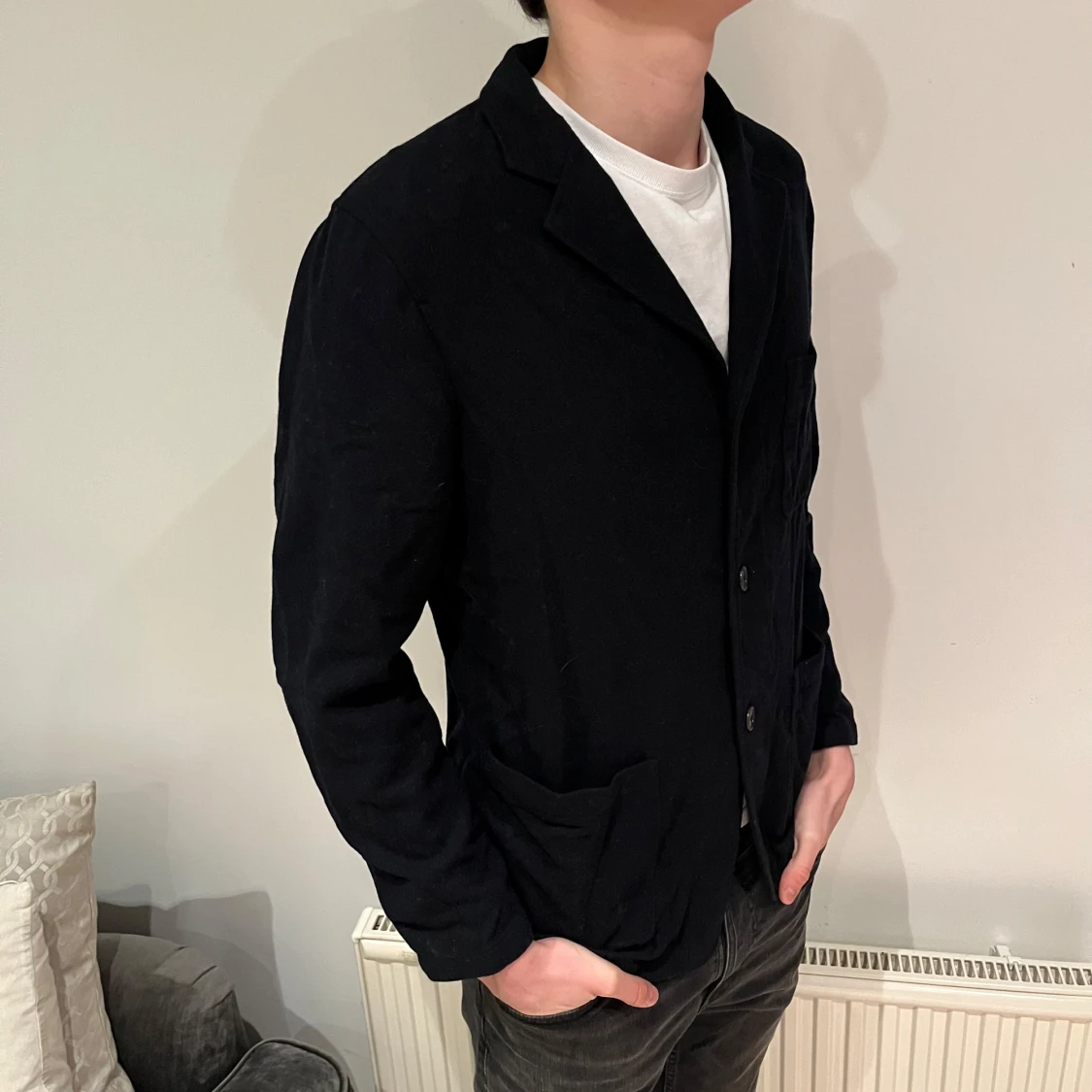 Marinblå cardigan - 2