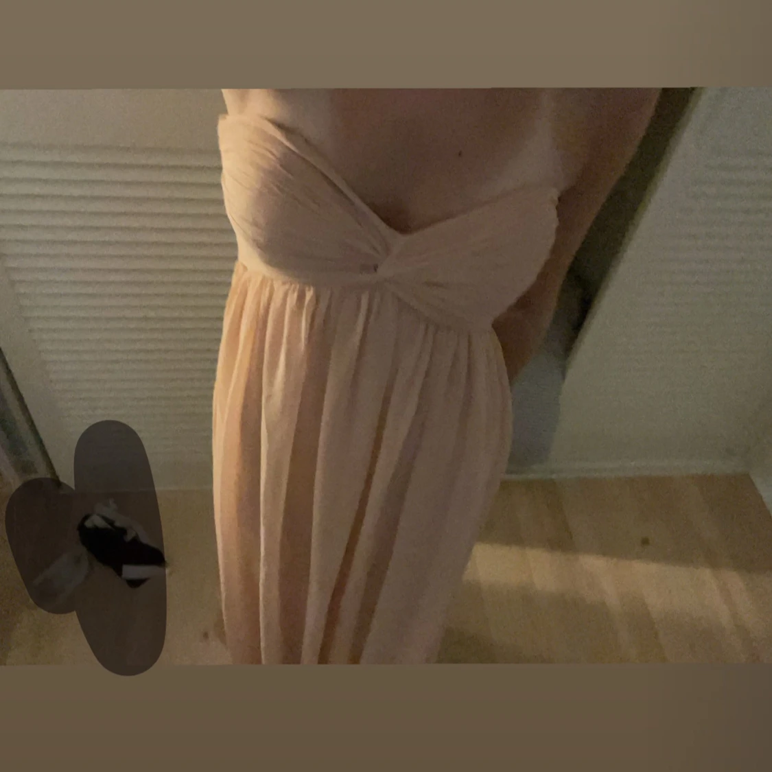 Rosa lång balklänning - 1