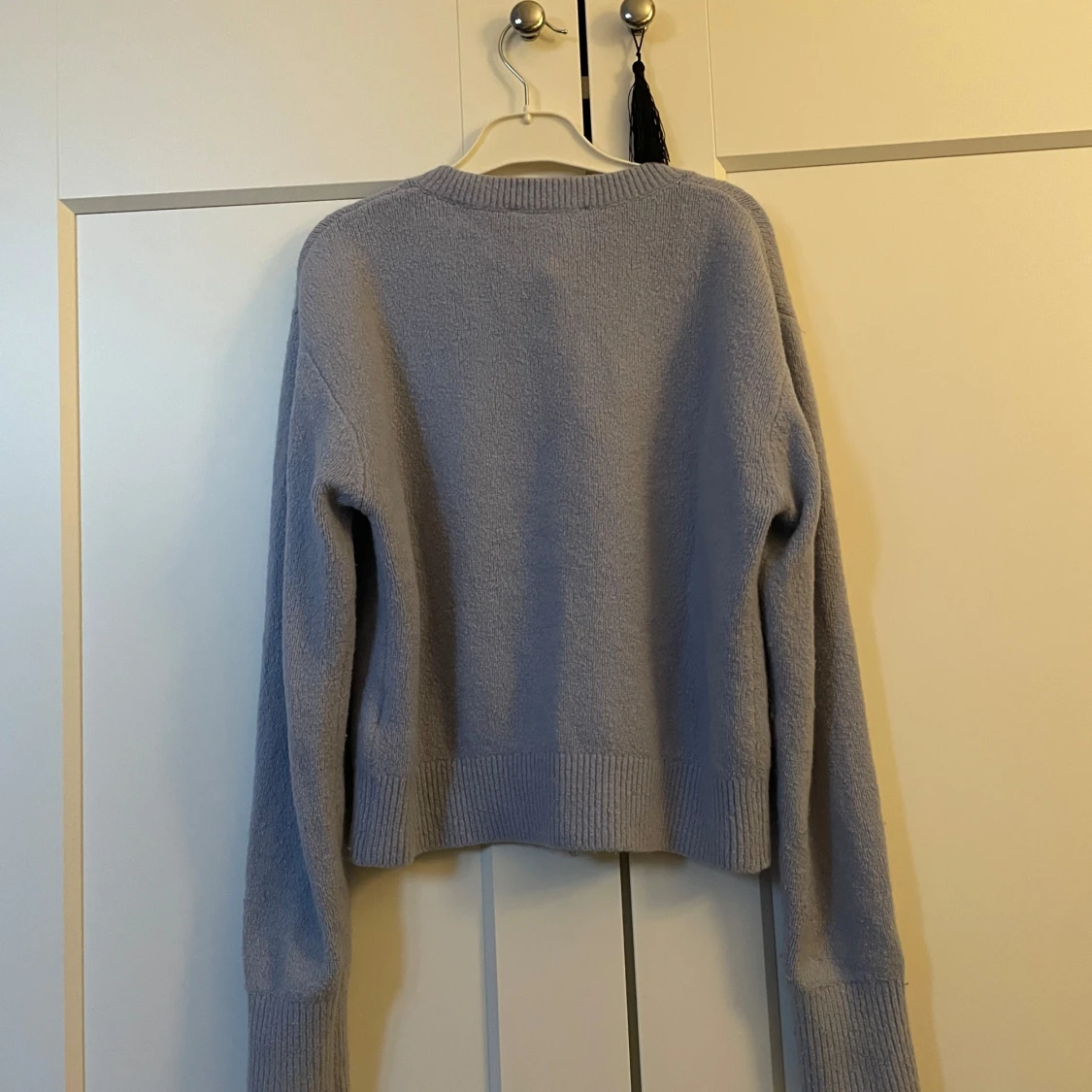 Blå stickad kofta! - 91
